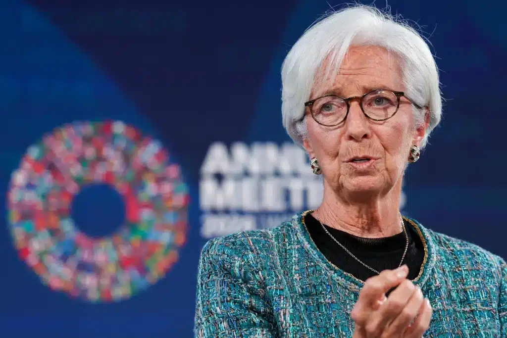 Christine lagarde, ranskalainen poliitikko joka on toimitun EKP:n pääjohtajana vuodesta 2019 alkaen, Lagarde on Euroopan korkopolitiikan avainhenkilöitä