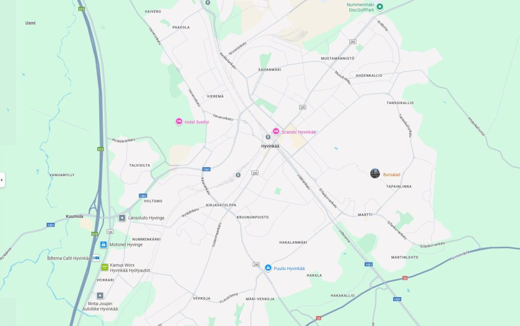 Hyvinkää sijaitsee Helsinki–Tampere -moottoritien varrella, tarjoten yrityksille erinomaiset kulkuyhteydet.