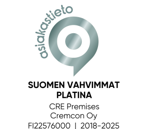 CRE Premises, Suomen vahvimmat platina sertifikaatti jo 7 vuoden ajan kertoo yrityksen luotettavuudesta.