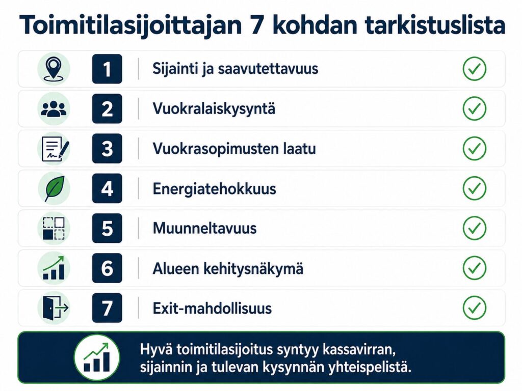 kiinteistösijoittaminen, mitä sijoittajan tulee ottaa huomioon ennen sijoituspäätöstä