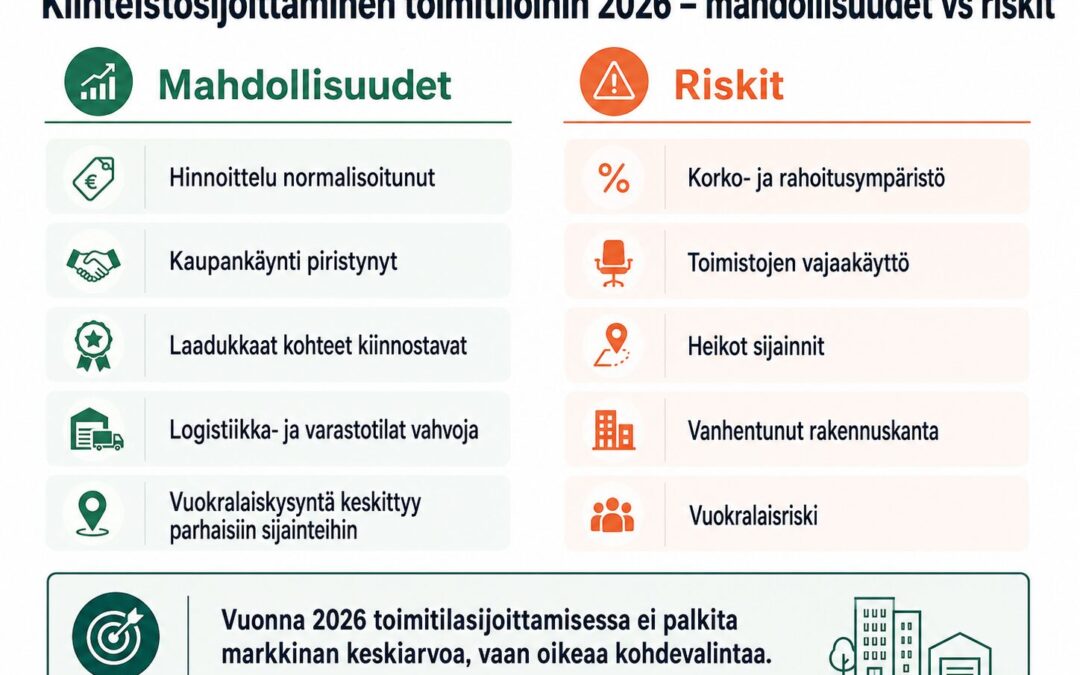 Kiinteistösijoittaminen Suomessa 2026 – ulkomainen pääoma palaa kiinteistömarkkinoille